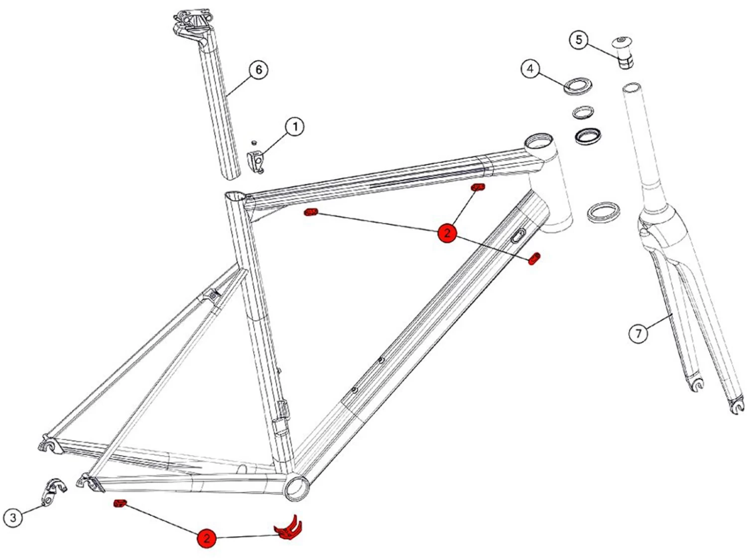 BMC Guide Câble 21 Pour Teammachine ALR Disc - 301665 4 BMC Guide Câble 21 Pour Teammachine ALR Disc - 301665 – Image 2